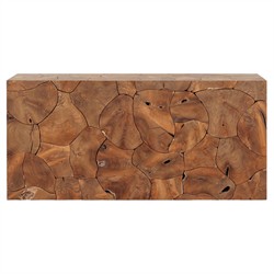 Thorn Coastal Beach Brown Teak Rectangular Outdoor Console Table