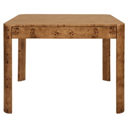 Worlds Away Jett Modern Classic Dark Brown Burl Game Table