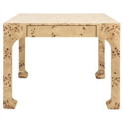 Worlds Away Kerry Modern Classic Brown Burl Game Table