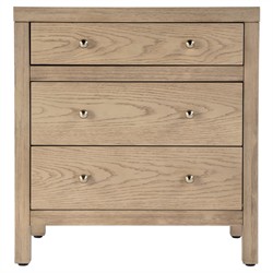 Shay Modern Classic Light Brown Acacia Wood Nightstand