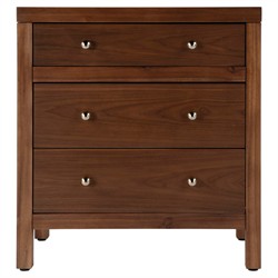 Shay Modern Classic Dark Brown Acacia Wood Nightstand