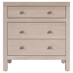Shay Modern Classic Taupe Acacia Wood Nightstand