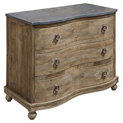 Parker French Country Grey Stone Brown Reclaimed Pine Wood Dresser