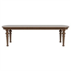 Callum Updated Traditional Brown Wood Oval Extendable Dining Table - 90-108"