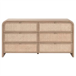 最終価格✩協和木工所☆ミラー付ビューロー☆チェスト Mira Coastal Beach Natural Oak Wood Iron Pulls Double Dresser