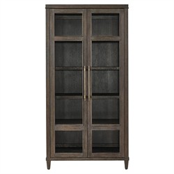 Shara Modern Classic Brown Oak Display Cabinet