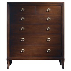 Century Tribeca Modern Classic Brown Maple Wood Tall Chest