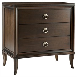 Century Tribeca French Country Brown Maple Wood Wide Nightstand
