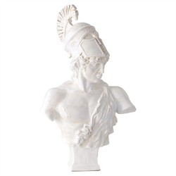 Mavis French Country White Ceramic Mars Bust Sculpture