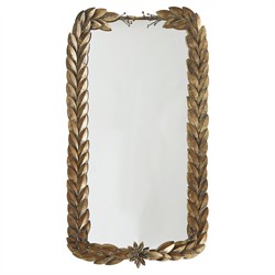 Yael French Country Antique Gold Leaf Rectangular Mirror