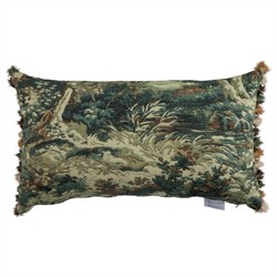 Meadowland Updated Traditional Spruce Green Lumbar Pillow - 12x20