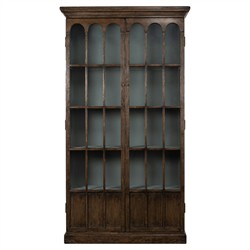 Joshua Updated Traditional Toasted Brown Pine Wood Bookcase