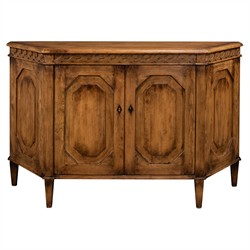 Walker French Country Brown Reclaimed Pine Wood Credenza