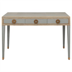 Levi Modern Classic Grey Shagreen Leather Desk