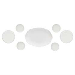 Alentejo Updated Traditional White Plates - Set of 7