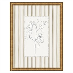 Islaine French Country Black Floral Antique Gold Frame Illustration 5 - 24x19