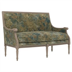 Juliette Verdant Tapestry Velvet Driftwood Settee