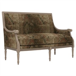 Juliette Burnt Umber Chenille Driftwood Settee
