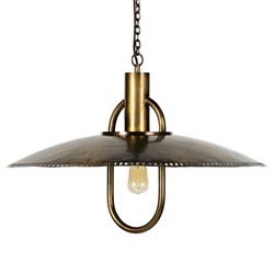 Arely Updated Traditional Dark Antique Brass Iron Single Pendant