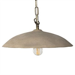 Filomenina Coastal Sand Ceramic Shade Single Pendant