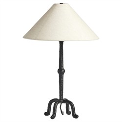 Shauna Updated Traditional Matte Black Aluminum Footed Base Table Lamp