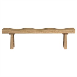 Kellan Modern Classic Brown Reclaimed Elm Wood Entryway Bench