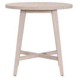 Nadia Coastal Beach Washed Teak Round Outdoor Counter Table - 36"