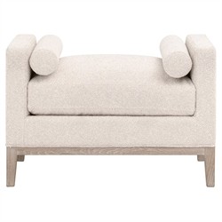 Kelly Modern Classic Cream Performance Natural Grey Oak Accent Stool