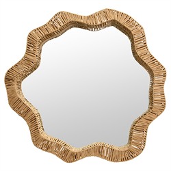 Worlds Away Komodo Coastal Natural Rattan Wall Mirror