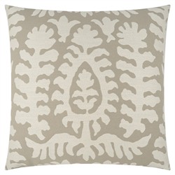 Rosetti Updated Traditional Beige Damask Indoor Outdoor Throw Pillow - 22x22