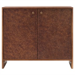 Delwyn Modern Classic Textured Metallic Oak Wood Cabinet