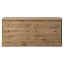 Diego Updated Traditional Honey Brown Oak Double Dresser