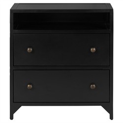 Stancil Modern Classic Black Iron Nightstand