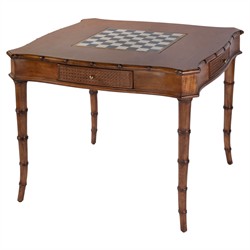 Eddie Updated Traditional Brown Wood Game Table