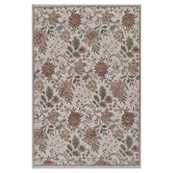 Linden Updated Traditional Beige Floral Patterened Rug - 5'3"x7'6"