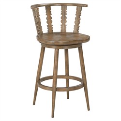 Fable Updated Traditional Antique Wood Swivel Counter Stool
