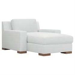 Henri Sky Blue Cotton Stripe Chaise