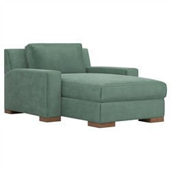 Henri Stone Pine Performance Velvet Chaise