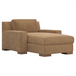 Henri Mocha Mist Performance Velvet Chaise