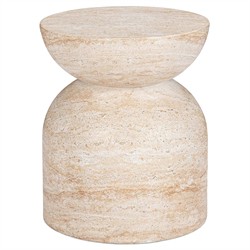 Vaughn Modern Classic Beige Concrete Outdoor Stool