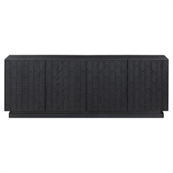 Asbury Rustic Lodge Black Oak Media Console - 72"