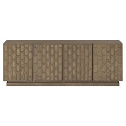 Asbury Rustic Lodge Light Washed Oak Media Console - 72"