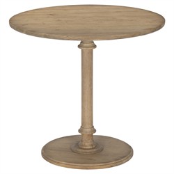 Duke Updated Traditional Light Reclaimed Wood Round Bistro Table - 33"