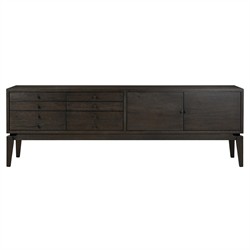 Lalaine Modern Classic Black Oak Media Console - 84"