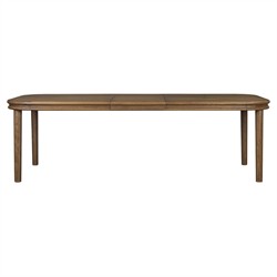 Bonnie Rustic Lodge Brown Oak Extendable Dining Table - 78-98"