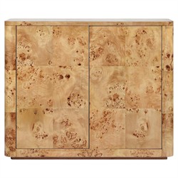Mullins Modern Classic Natural Burl Small Media Cabinet - 42"