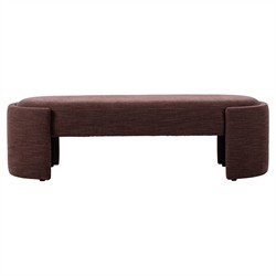 Sebba Modern Classic Maroon Velvet Bedroom Bench