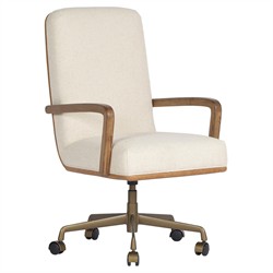 Timeo Modern Classic Off White Performance Desk Chair