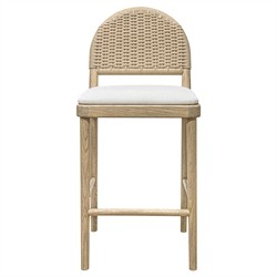 Imran Coastal Beach Natural Oak Counter Stool