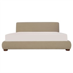 Imran Modern Classic Beige Textured Storage Bed - Queen